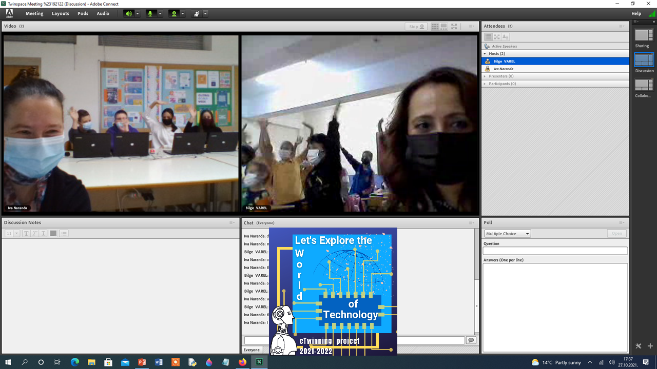 eTwinning projekt Let's Explore the World of Technology - online susret